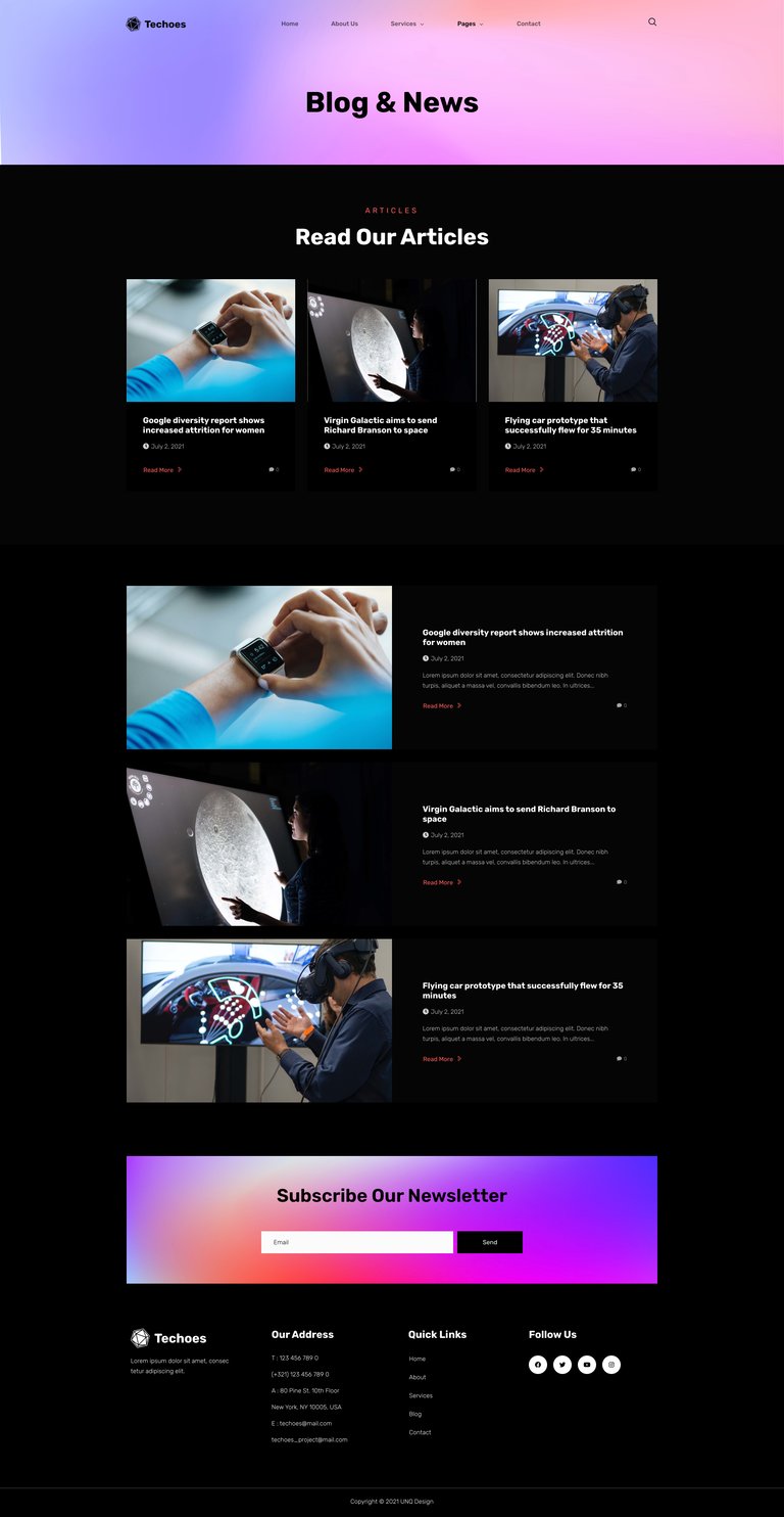 Techoes - Tech & Software Company Elementor Template kit