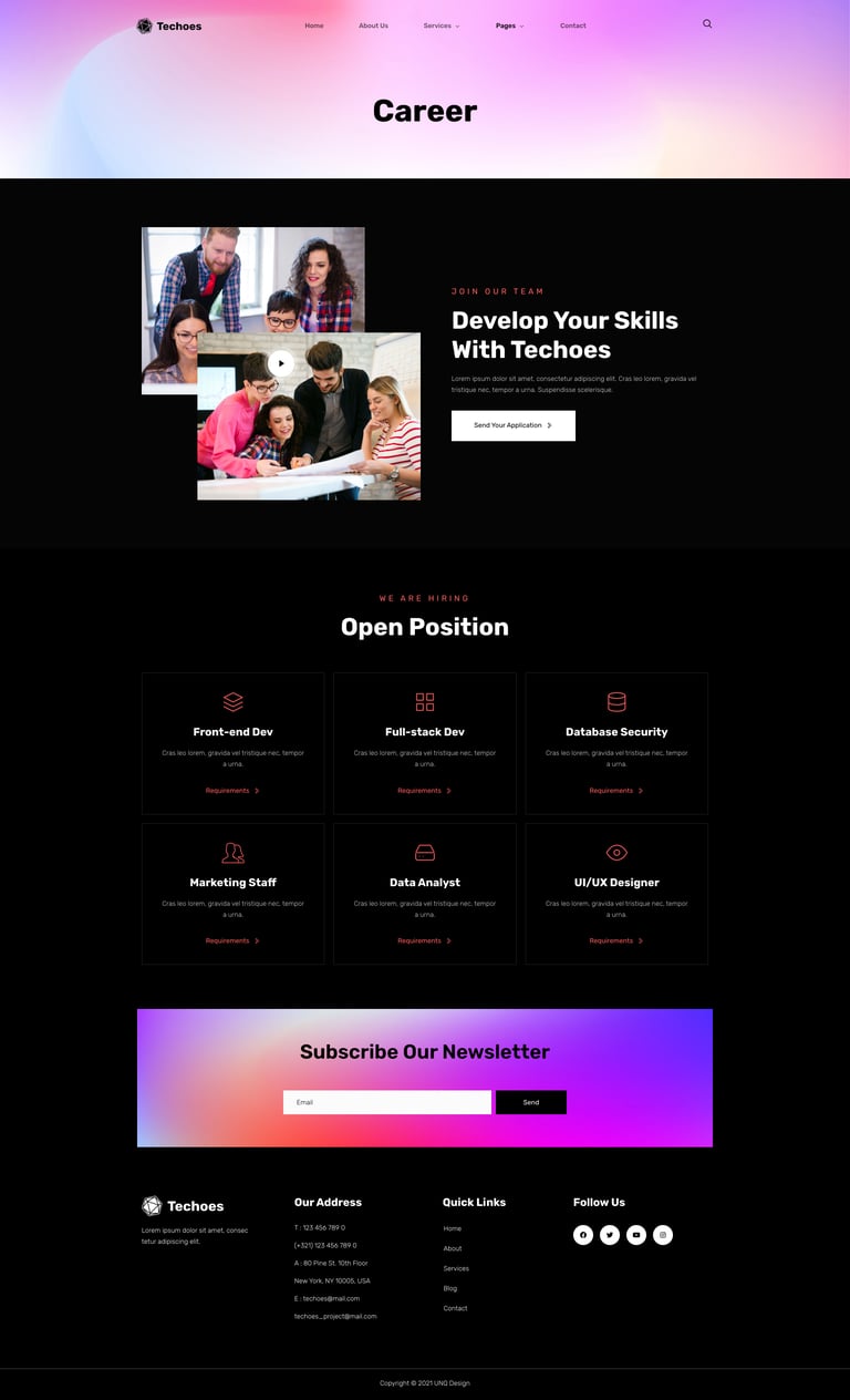 Techoes - Tech & Software Company Elementor Template kit