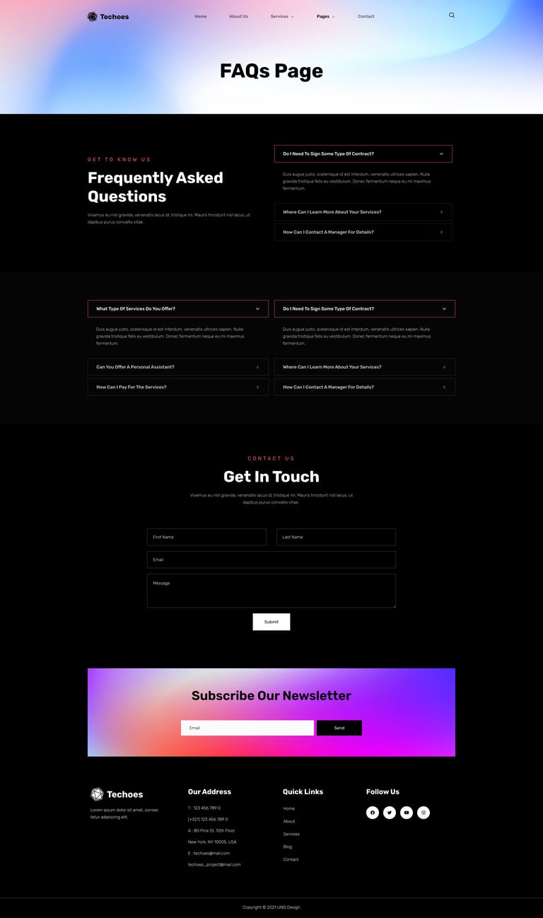 Techoes - Tech & Software Company Elementor Template kit