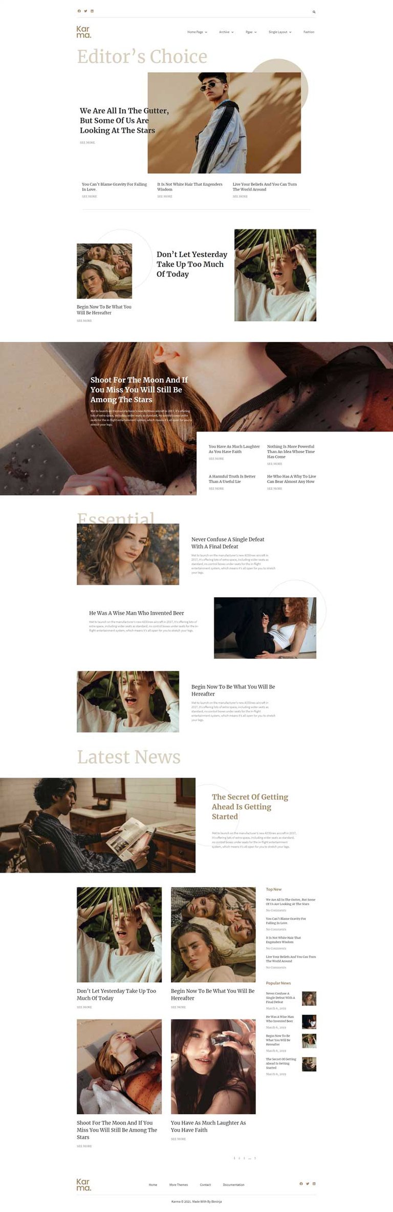 Karma - Blog & Magazine Elementor Template Kit