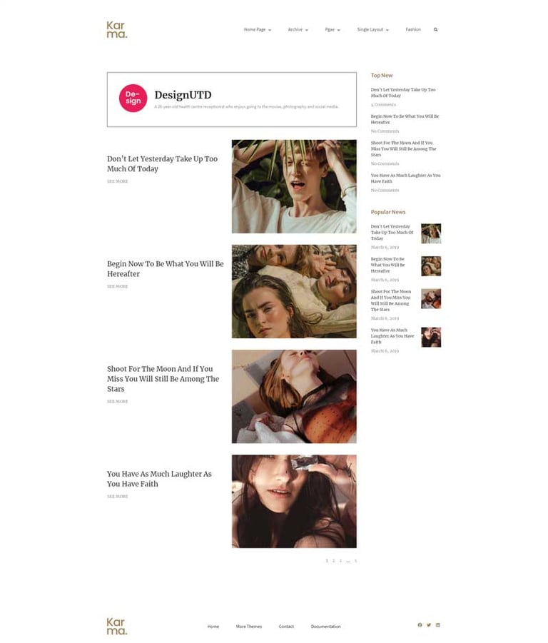 Karma - Blog & Magazine Elementor Template Kit