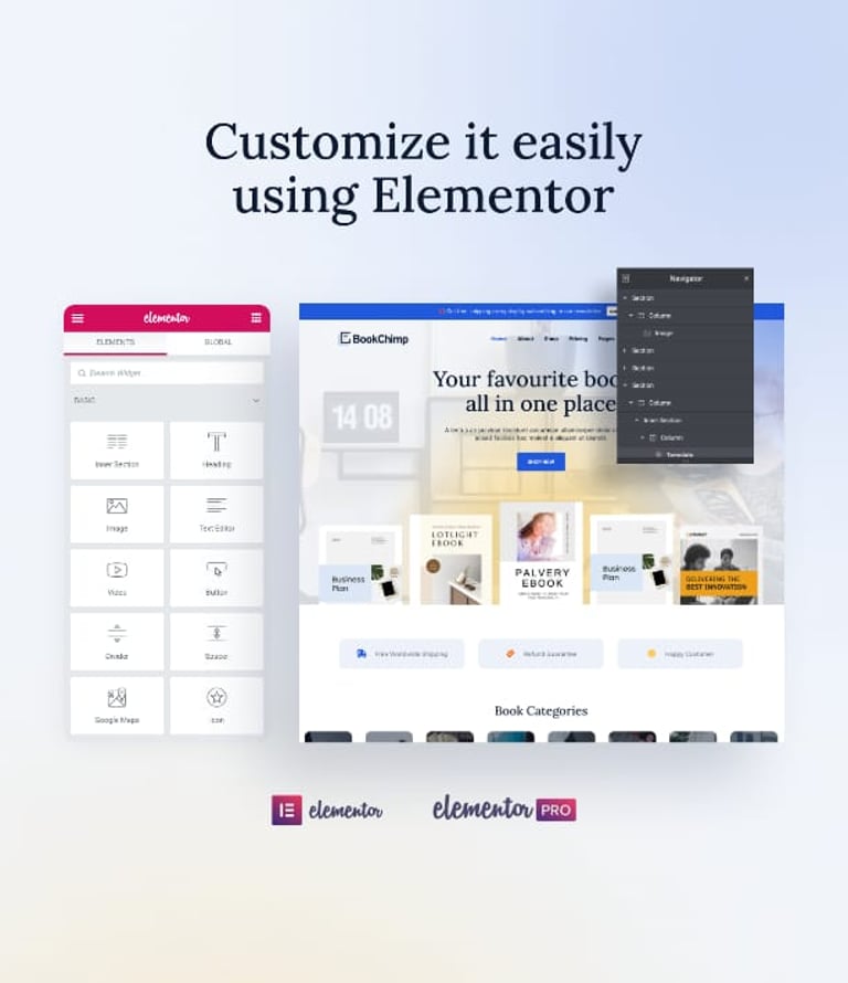 BookChimp - Online Book Store Website Elementor Template Kit