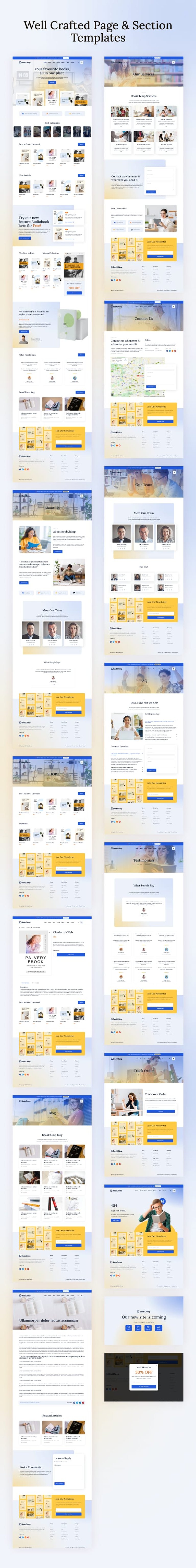 BookChimp - Online Book Store Website Elementor Template Kit