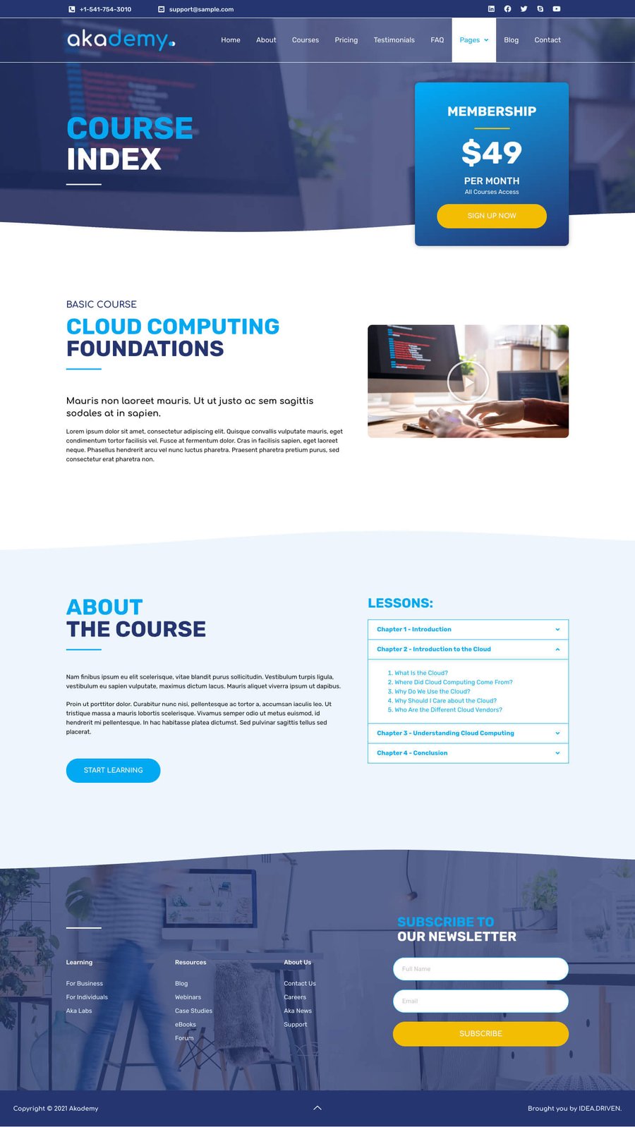 Akademy - Online Courses Elementor Template Kit ft. courses & e ...
