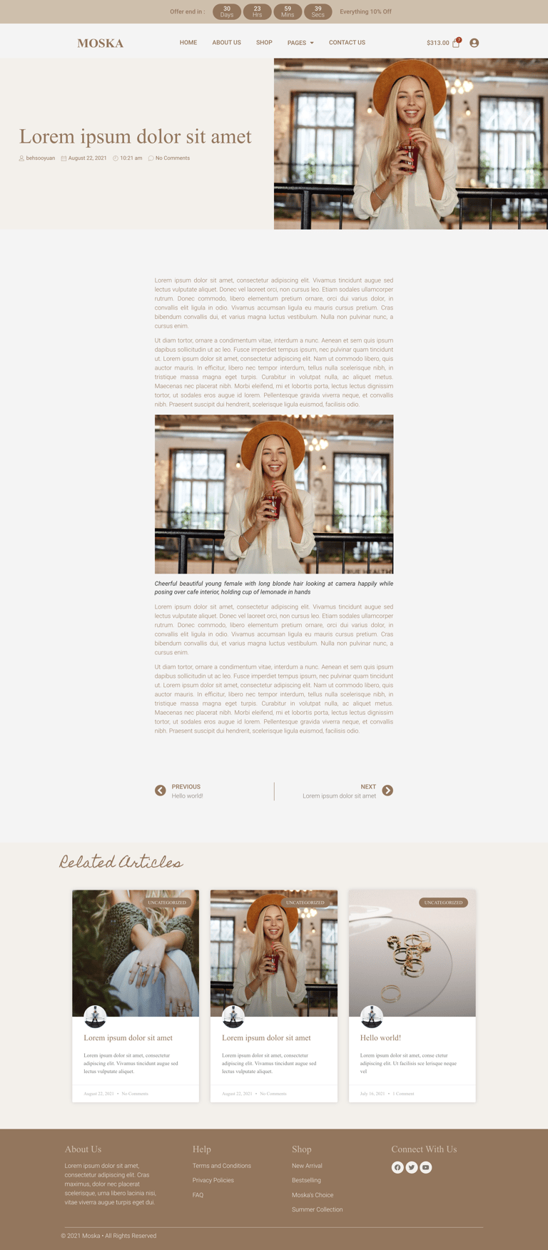 Moska - Fashion Jewelry Store WooCommerce Elementor Template Kit