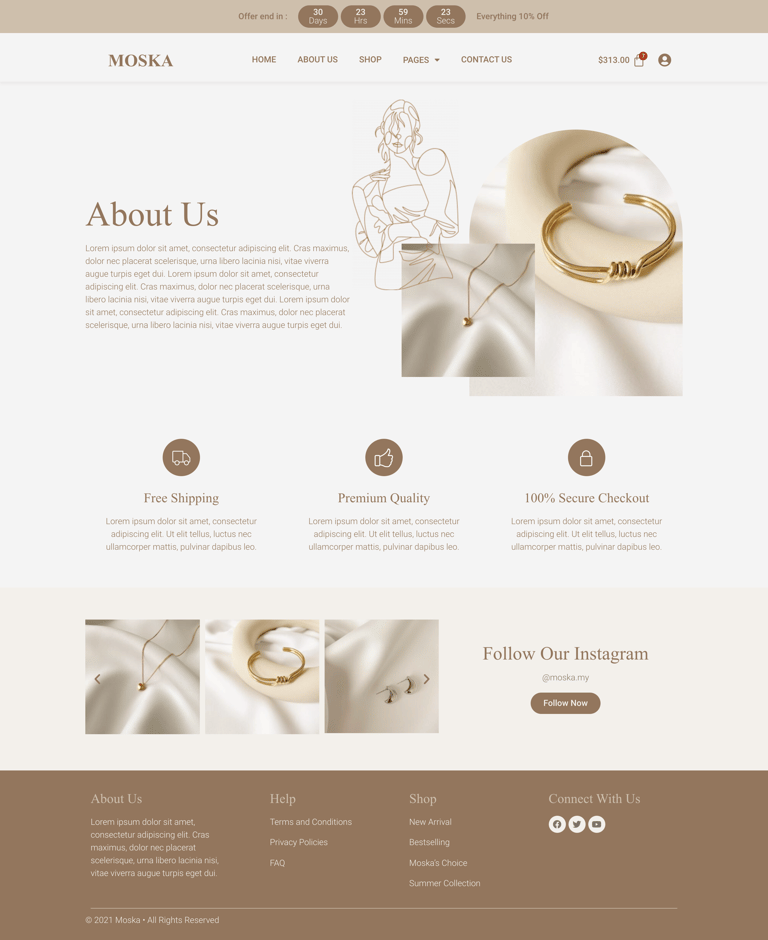 Moska - Fashion Jewelry Store WooCommerce Elementor Template Kit