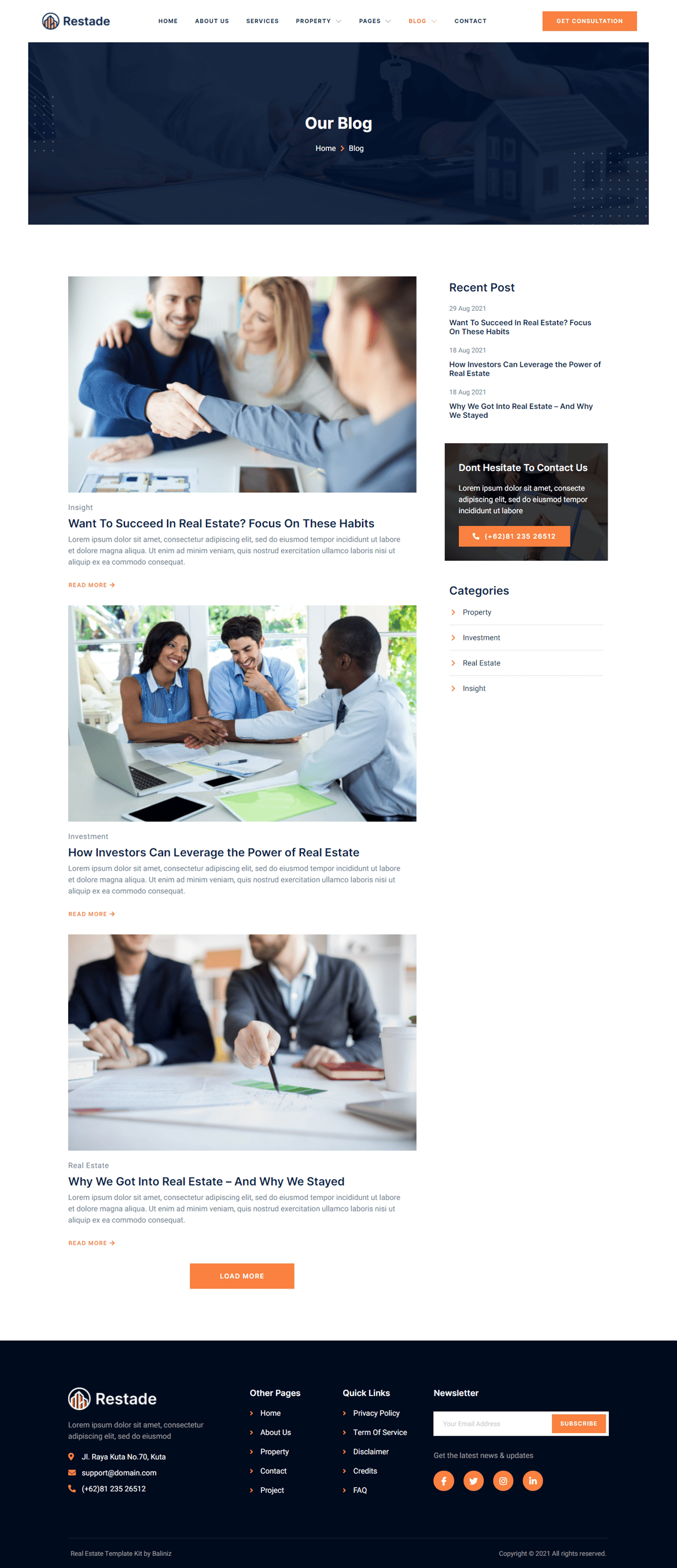 Restead – Real Estate & Property Elementor Template Kit, WP Template ...