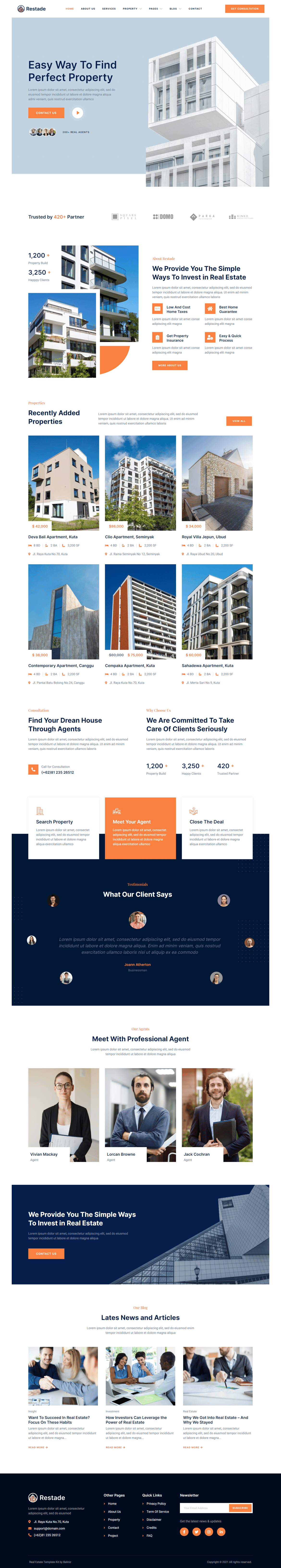 Restead – Real Estate & Property Elementor Template Kit, WP Template ...
