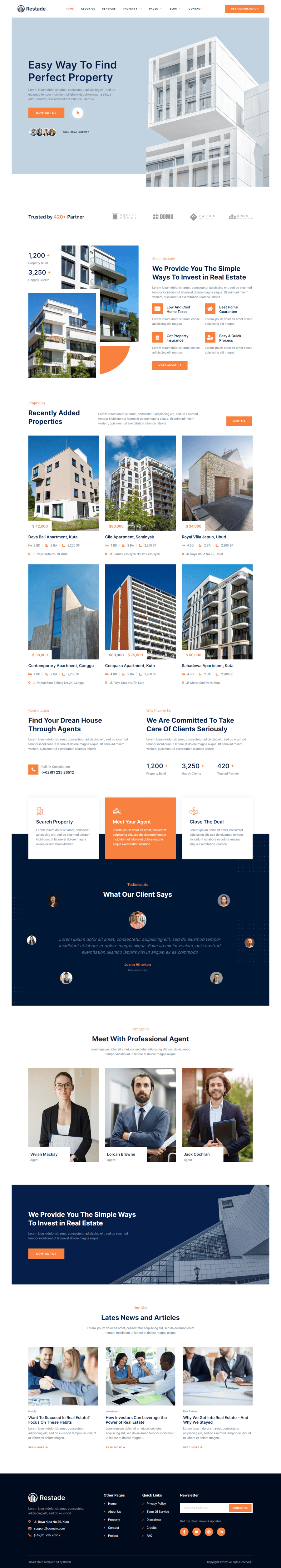 Restead – Real Estate & Property Elementor Template Kit, WP Template ...