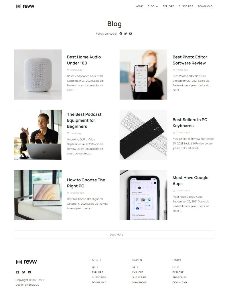 Revw - Gadget Review Blog Elementor Template Kit, WP Template Kits ft ...