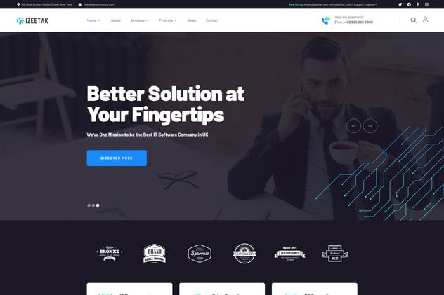Izeetak - IT Solutions & Services Elementor Template Kit