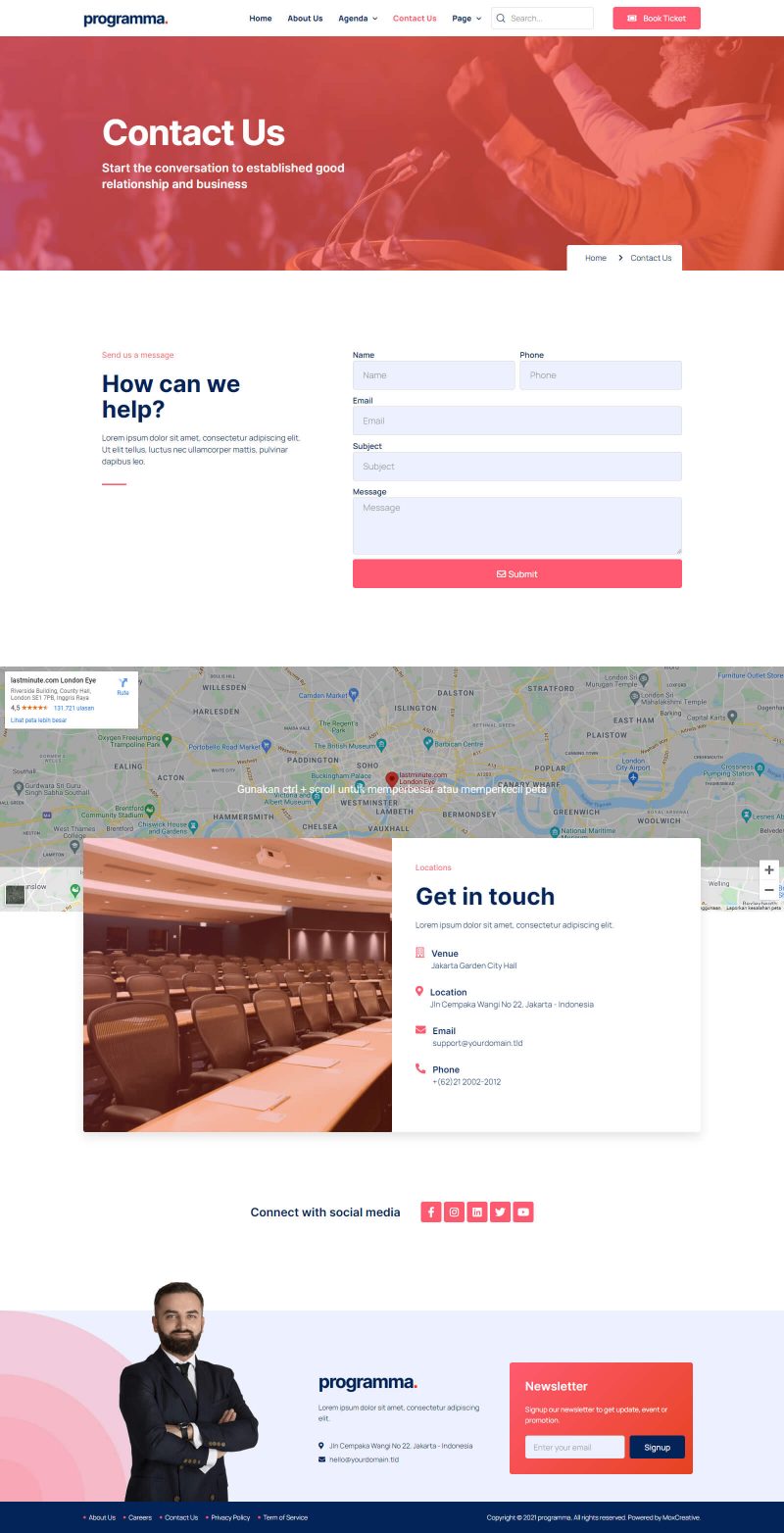 Programma - Event & Conference Elementor Template Kit, WP Template Kits ...