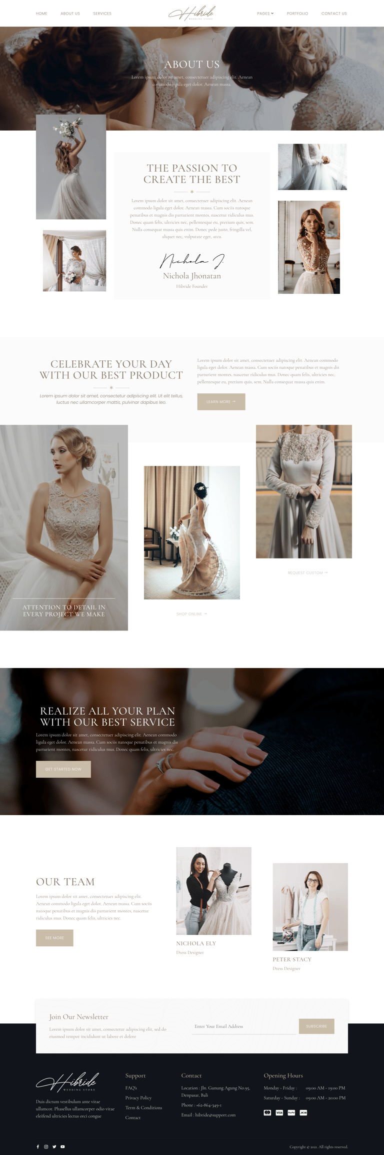 Hibride – Bridal Photography & Wedding Planner Elementor Template Kit