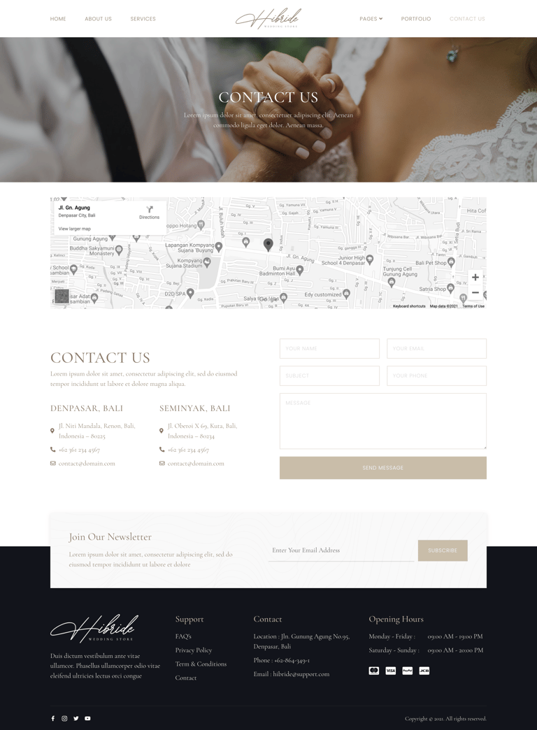 Hibride – Bridal Photography & Wedding Planner Elementor Template Kit