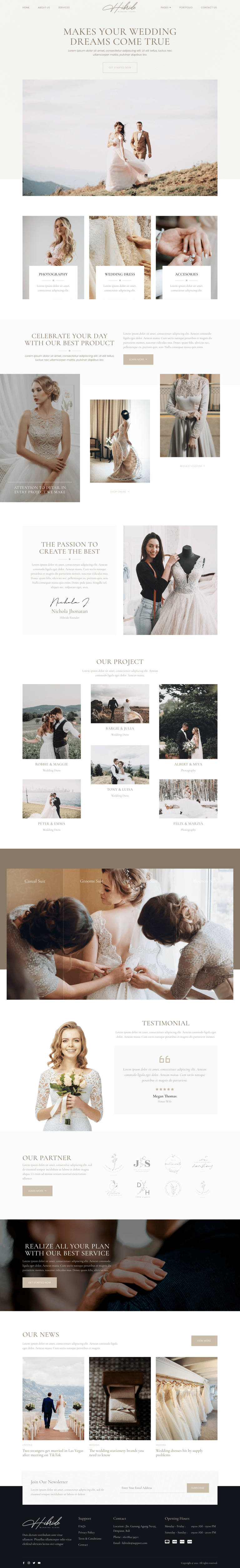 Hibride – Bridal Photography & Wedding Planner Elementor Template Kit
