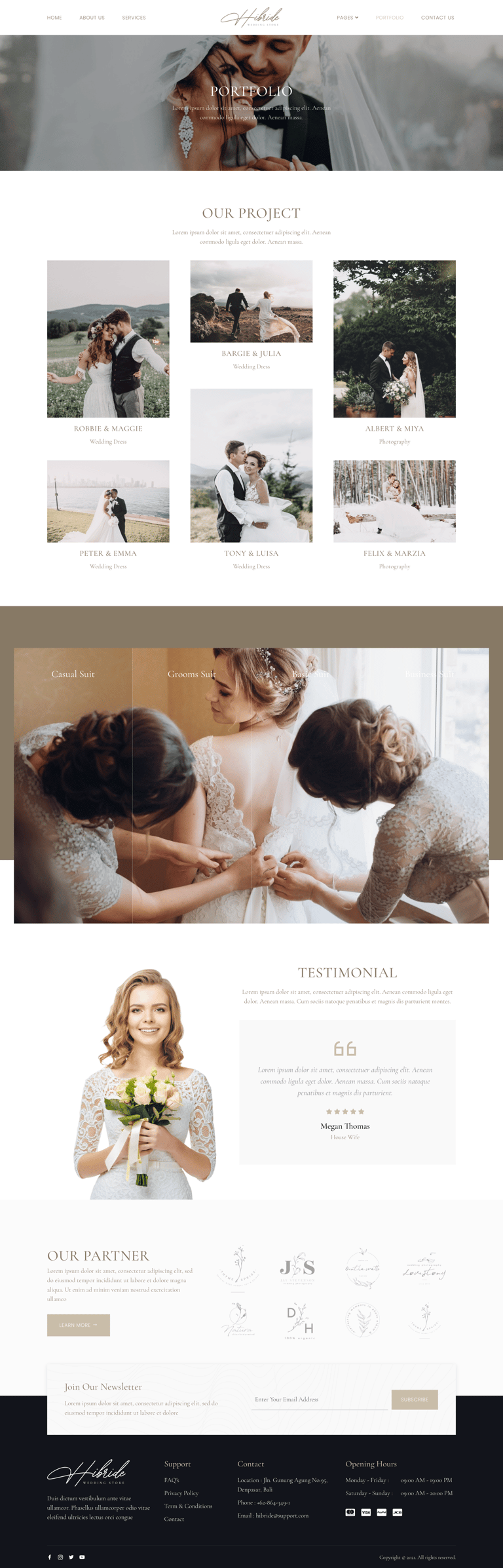 Hibride – Bridal Photography & Wedding Planner Elementor Template Kit