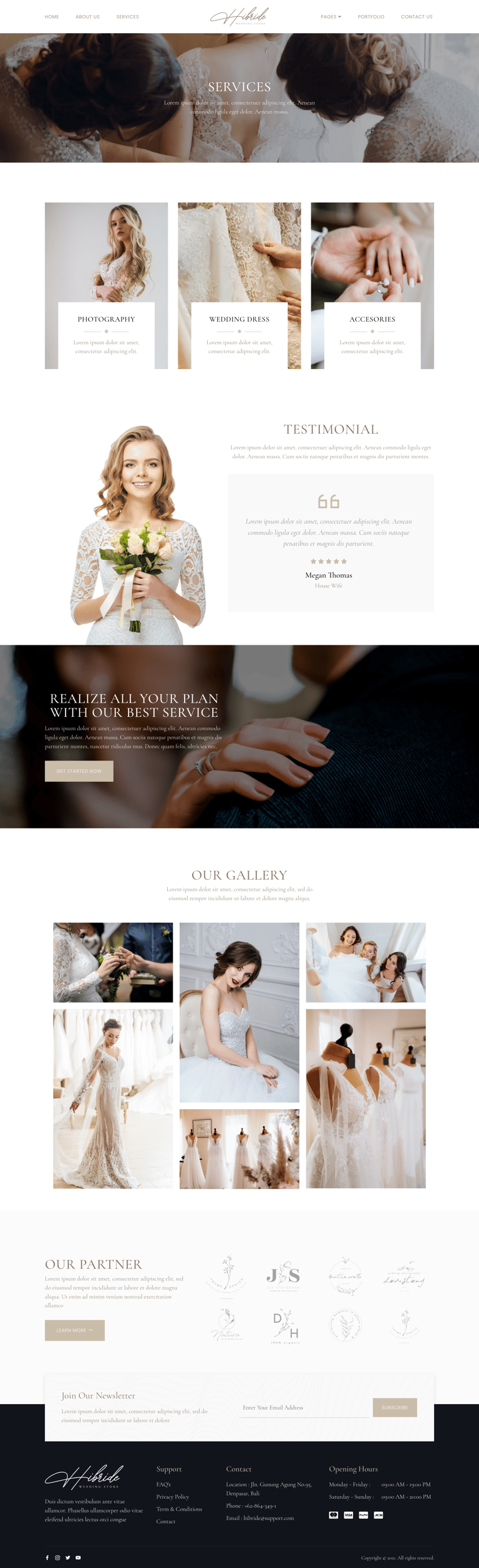 Hibride – Bridal Photography & Wedding Planner Elementor Template Kit