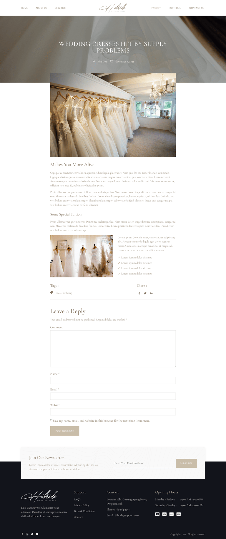 Hibride – Bridal Photography & Wedding Planner Elementor Template Kit