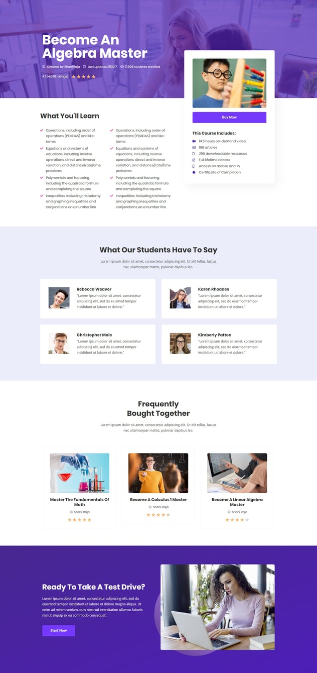 Courso - Online University & Courses Elementor Template Kit, WP ...