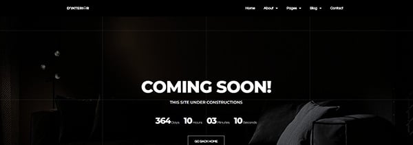 D'Interior - Interior Design Elementor Pro Full Site Template Kit