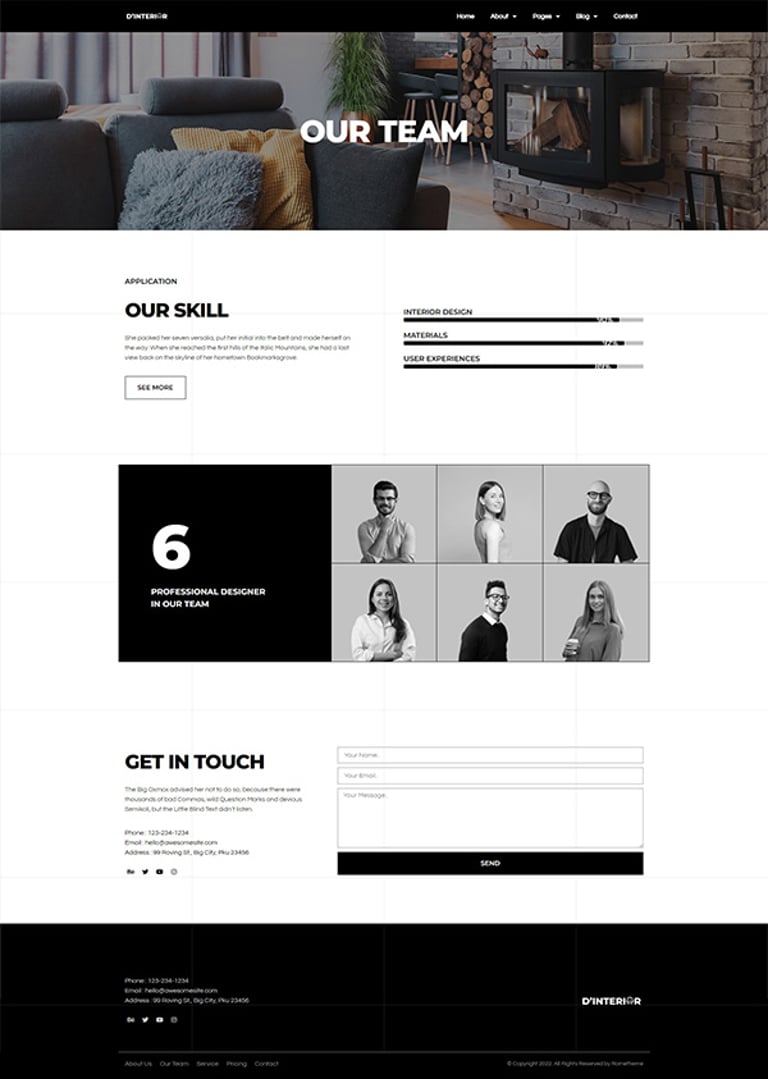 D'Interior - Interior Design Elementor Pro Full Site Template Kit