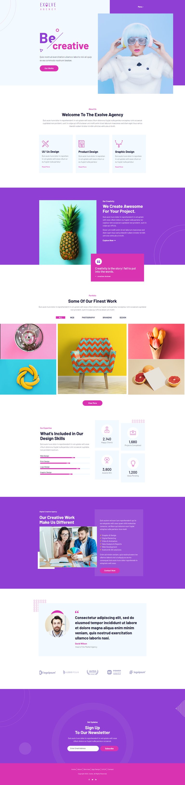Exolve | Creative Portfolio Elementor Template Kit