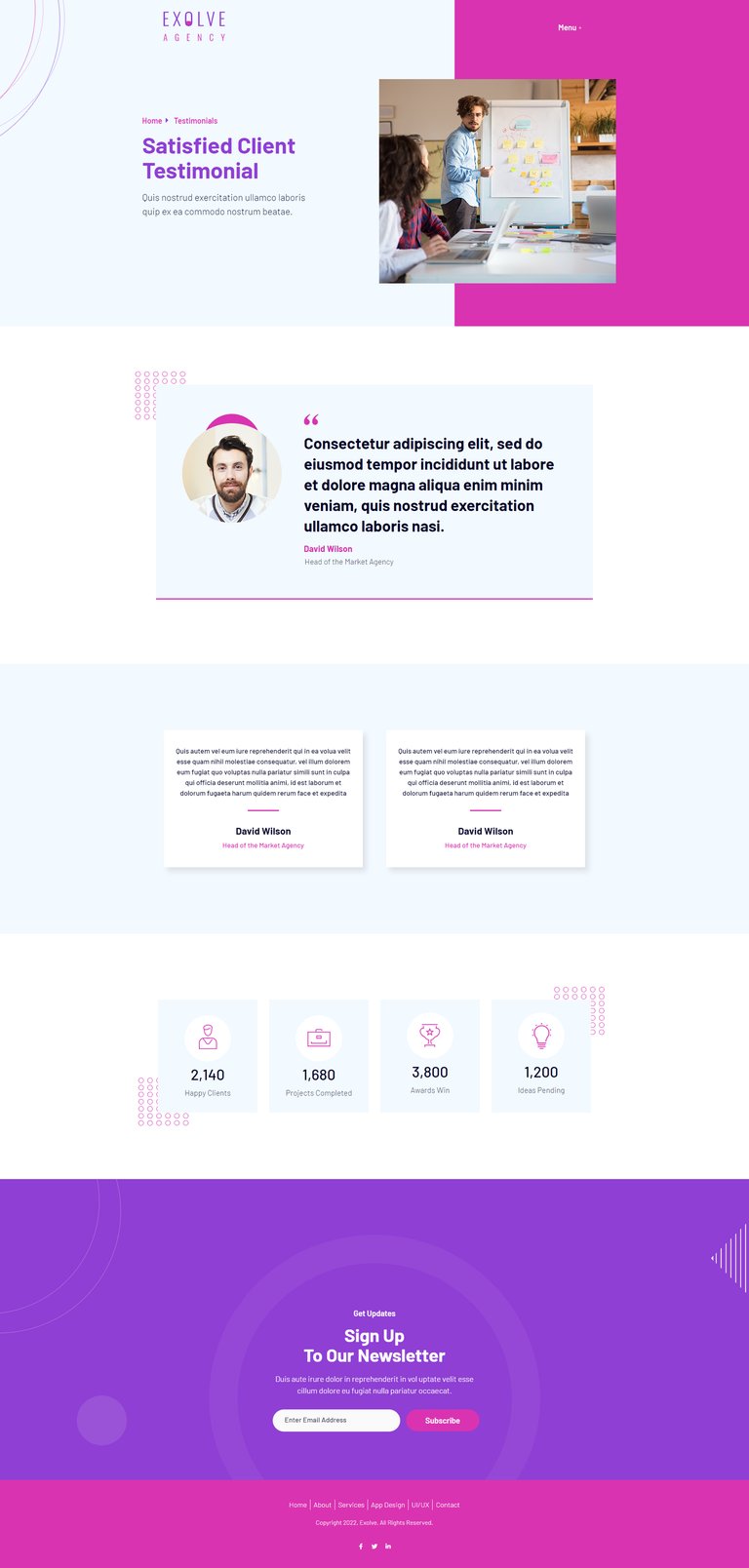 Exolve | Creative Portfolio Elementor Template Kit