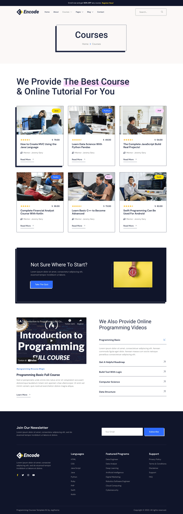 Encode – Online Programming & Computer Science Course Elementor ...