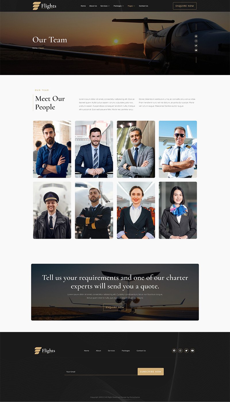Flights - Private Jets Elementor Template Kit, WP Template Kits ft ...