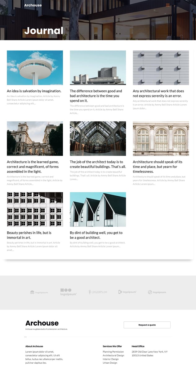 Archouse - Architecture & Interior Design Studio Elementor Template Kit