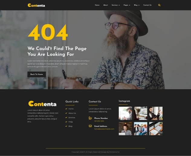 Contenta - Content Writing Services Elementor Pro Full Site