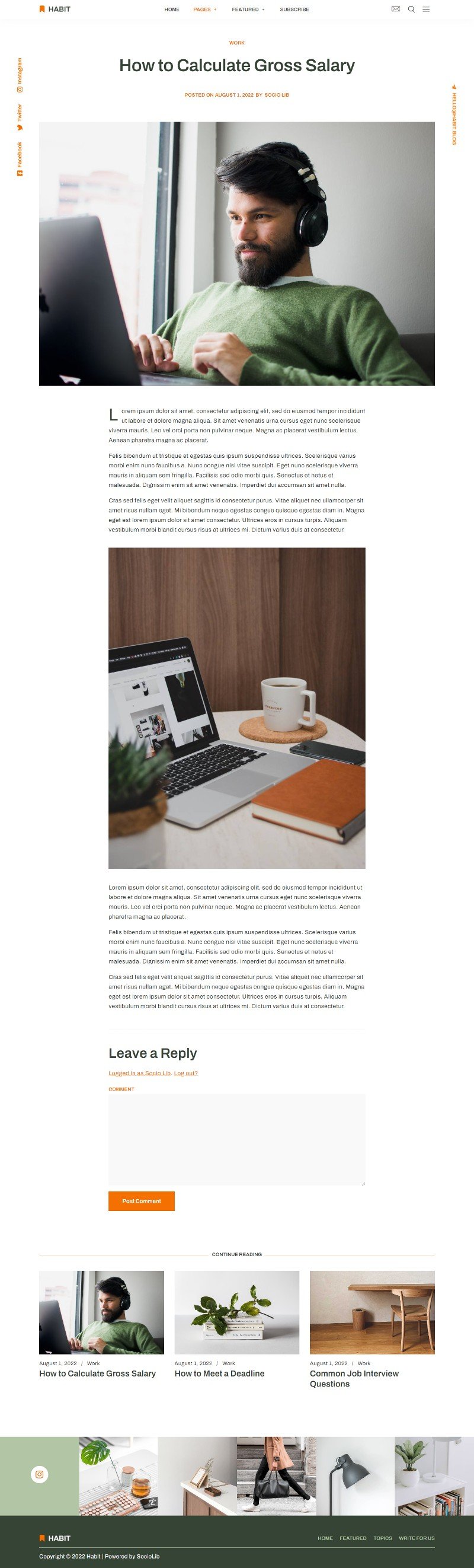 Habit - Modern Blog Elementor Template Kit, WP Template Kits ft. tech ...