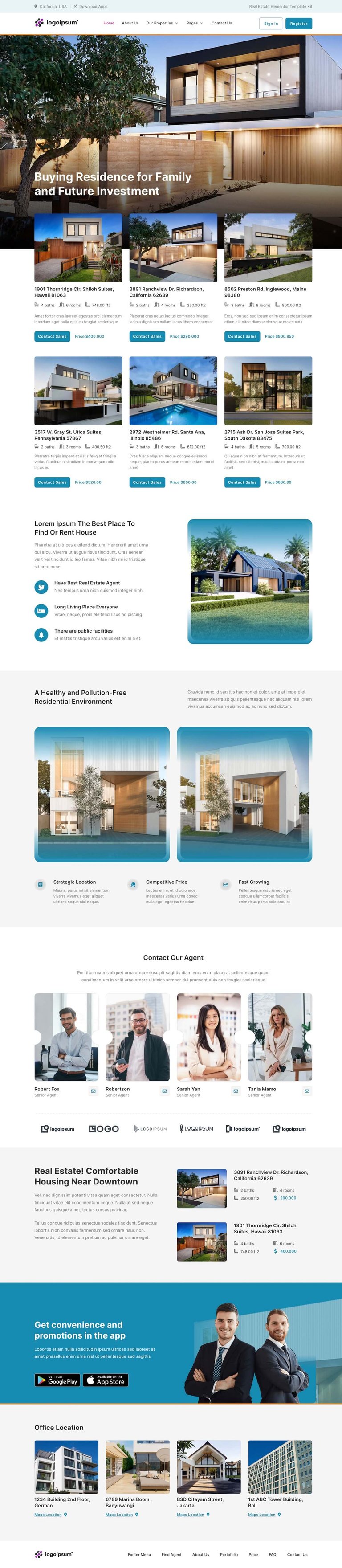 UHouse - Real Estate Elementor Template Kit