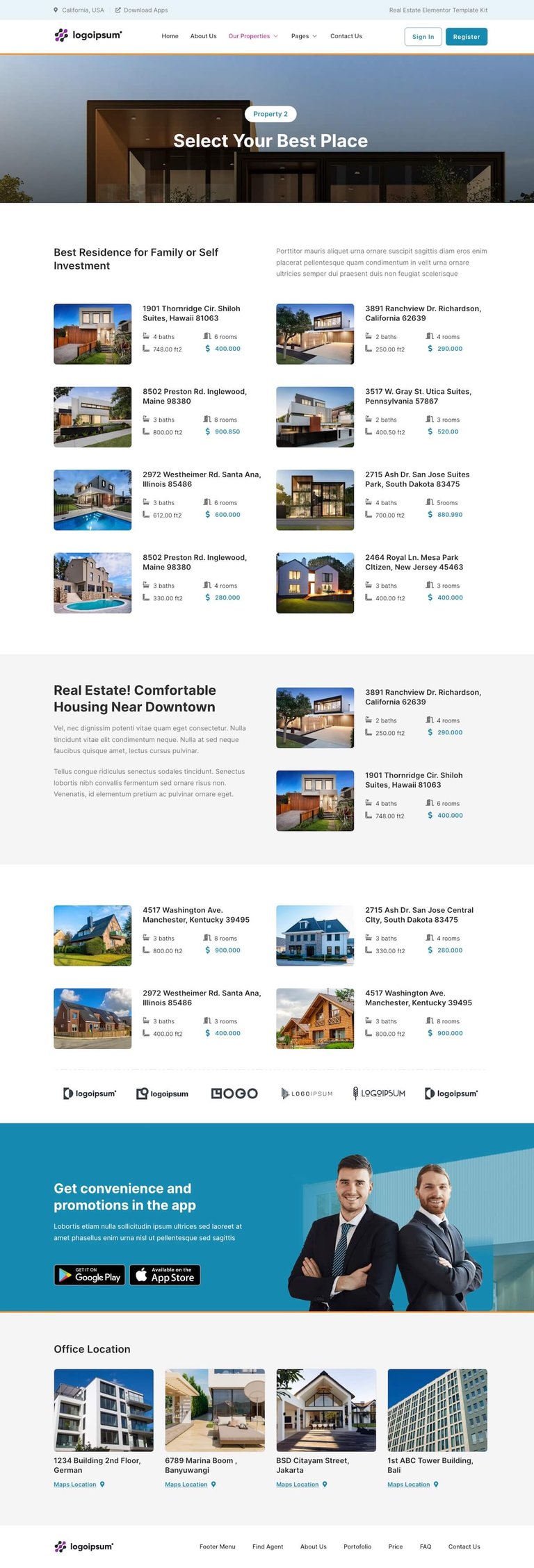 UHouse - Real Estate Elementor Template Kit