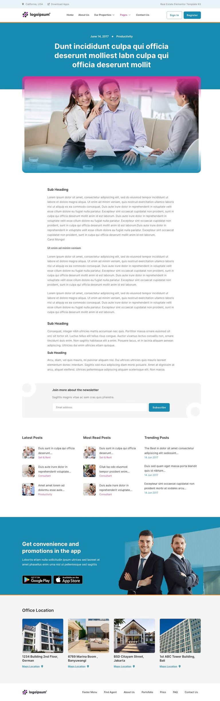 UHouse - Real Estate Elementor Template Kit