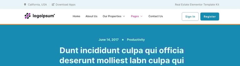UHouse - Real Estate Elementor Template Kit