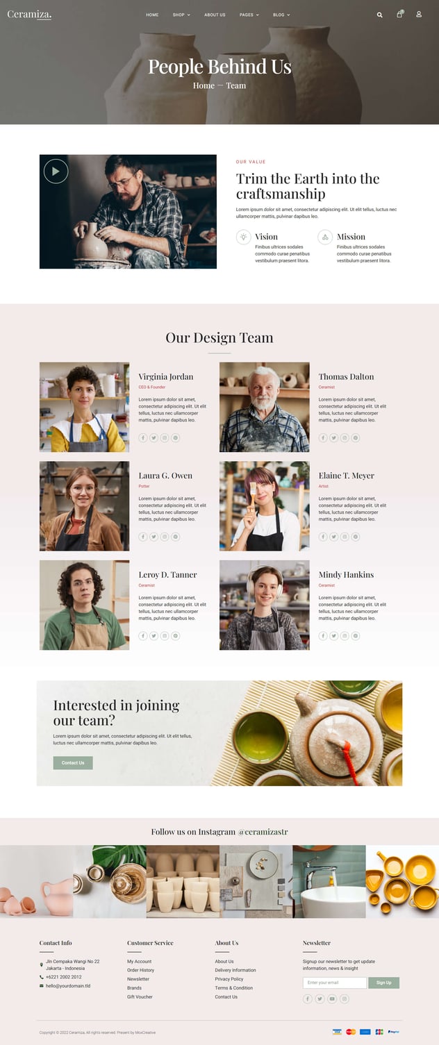 Ceramiza - Pottery & Ceramic Store Elementor Template Kit