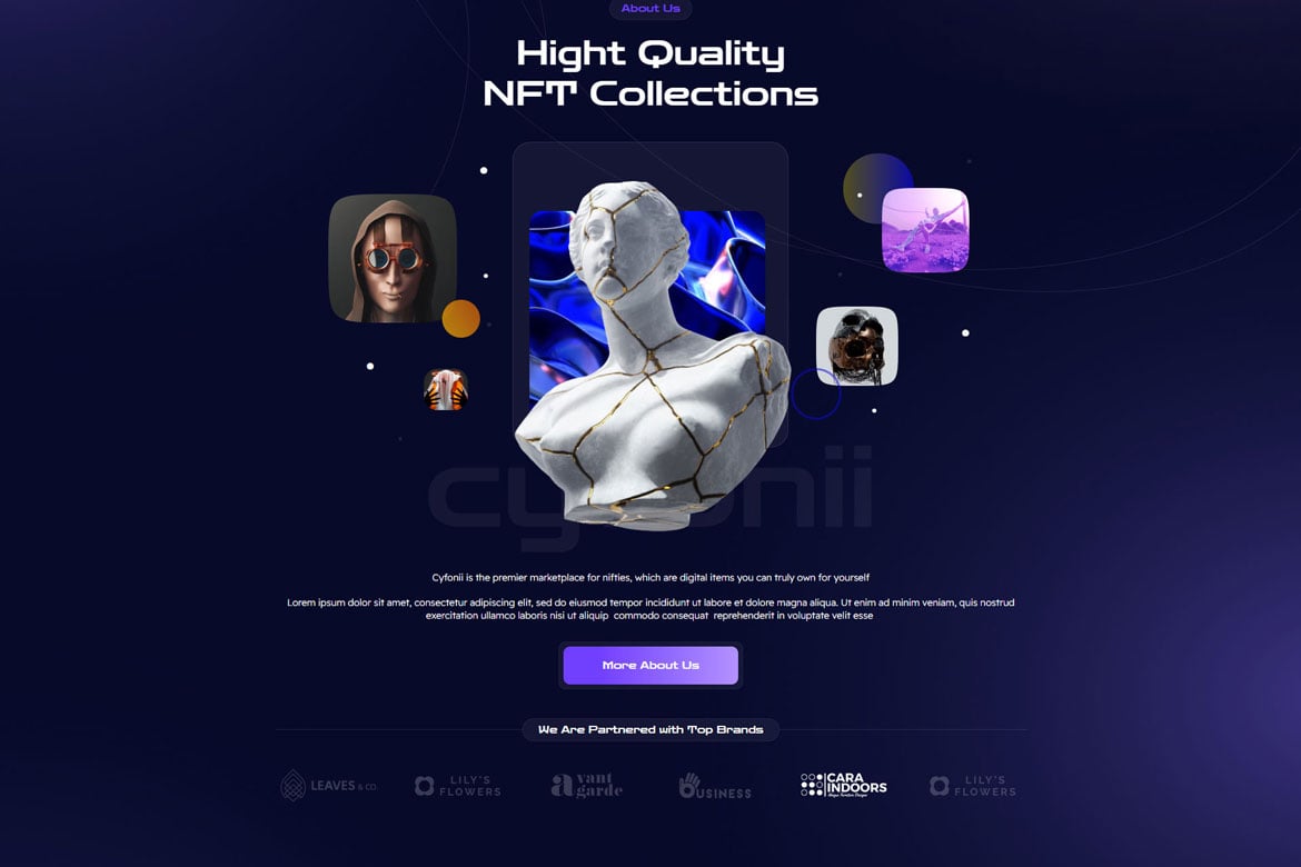 Cyfonii - NFT Digital Asset Agency Portfolio Elementor Template Kit ...