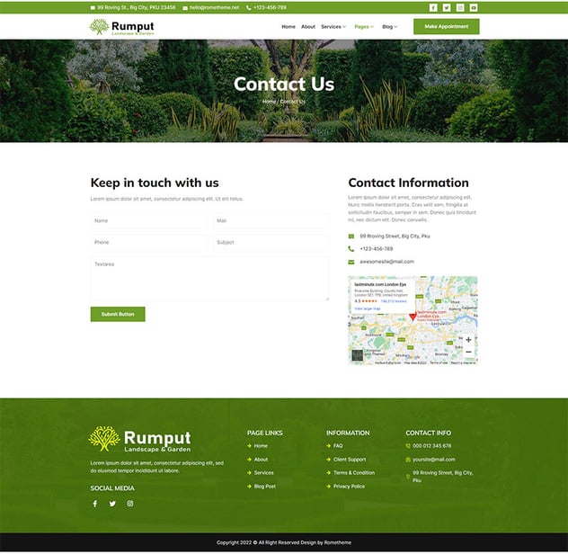 Rumput - Landscape & Gardening Services Elementor Template Kit - Design ...