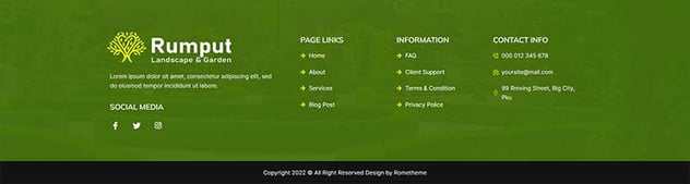 Rumput - Landscape & Gardening Services Elementor Template Kit - Design ...