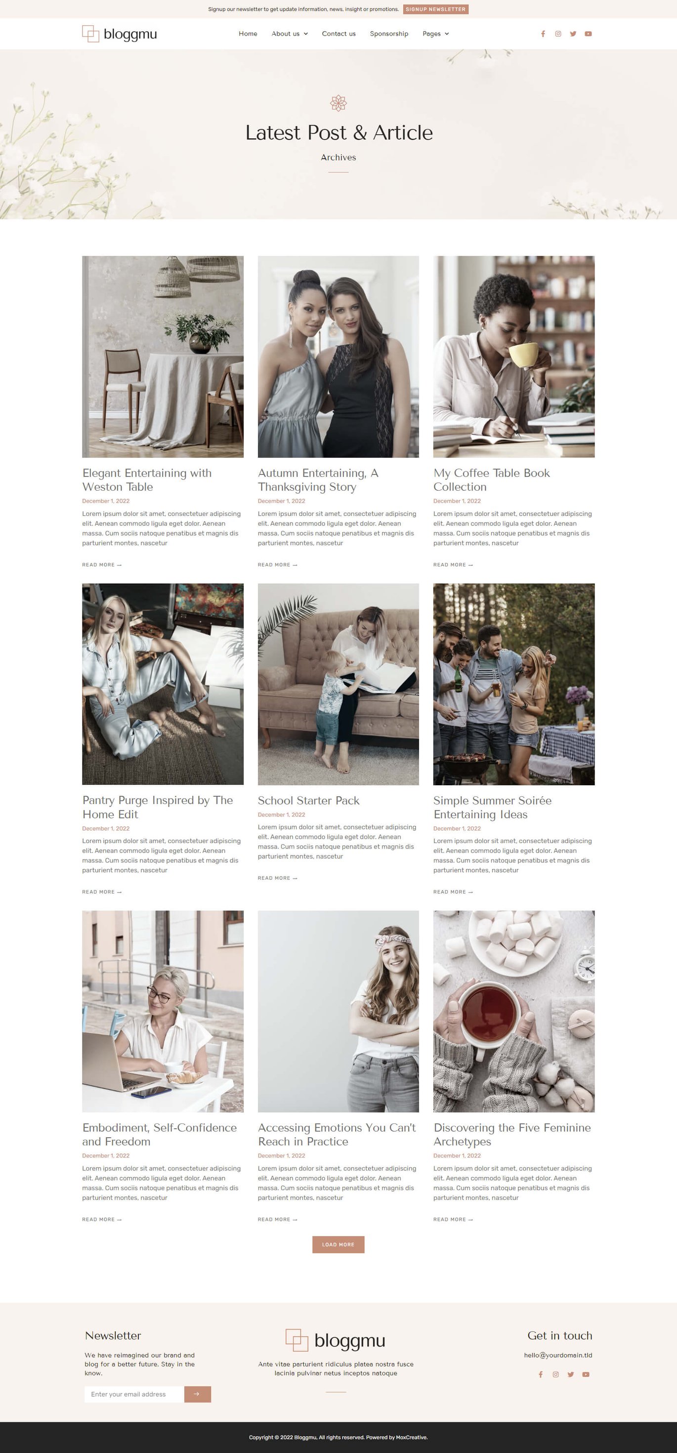 Bloggmu - Feminine Blog Elementor Template Kit, WP Template Kits ft ...