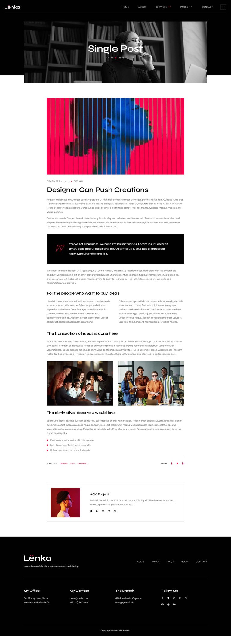 Lenka - Creative Digital Agency Elementor Template Kit