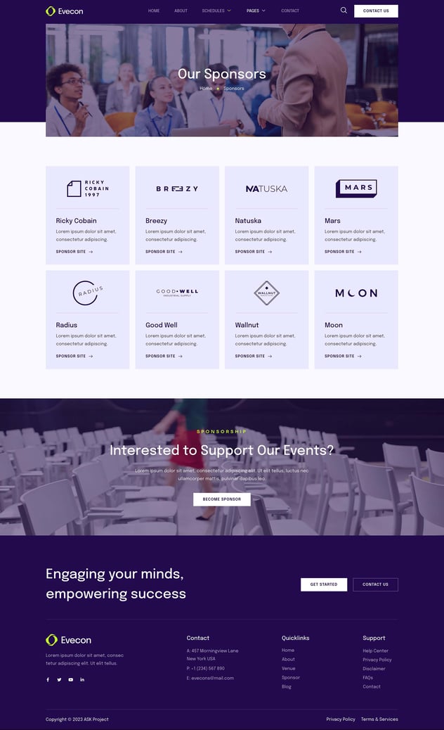 Evecon - Event & Conference Elementor Template Kit