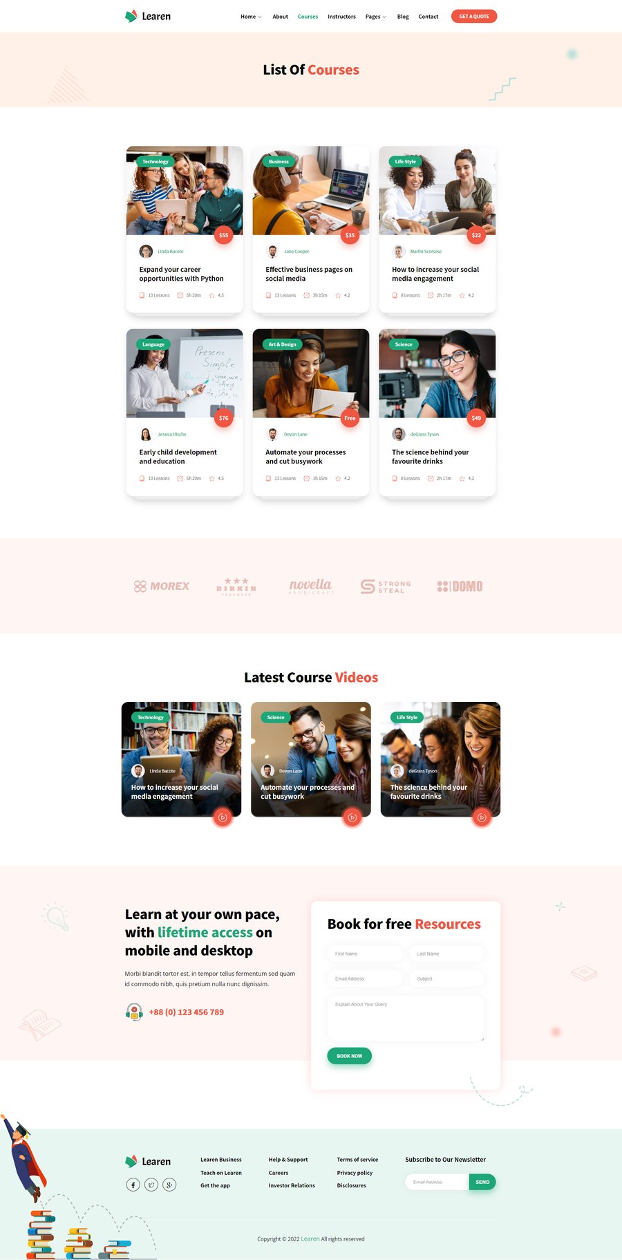 Learen - E-Learning & Online Courses Elementor Template Kit ft. academy ...