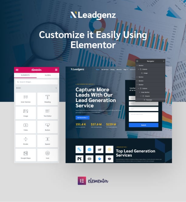 Leadgenz Lead Generation & Sales Agency Elementor Pro Template Kit
