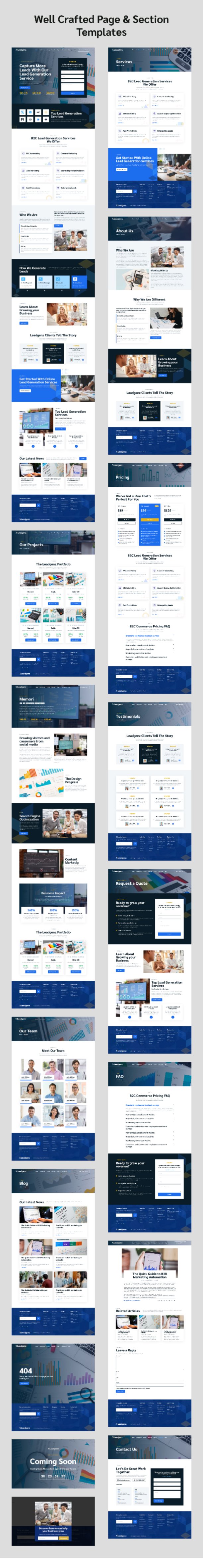 Leadgenz Lead Generation & Sales Agency Elementor Pro Template Kit