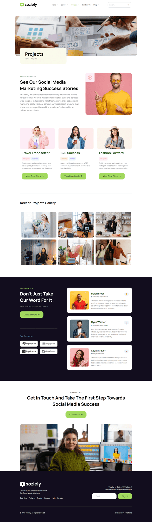 Soziely Social Media & Digital Marketing Agency Elementor Template