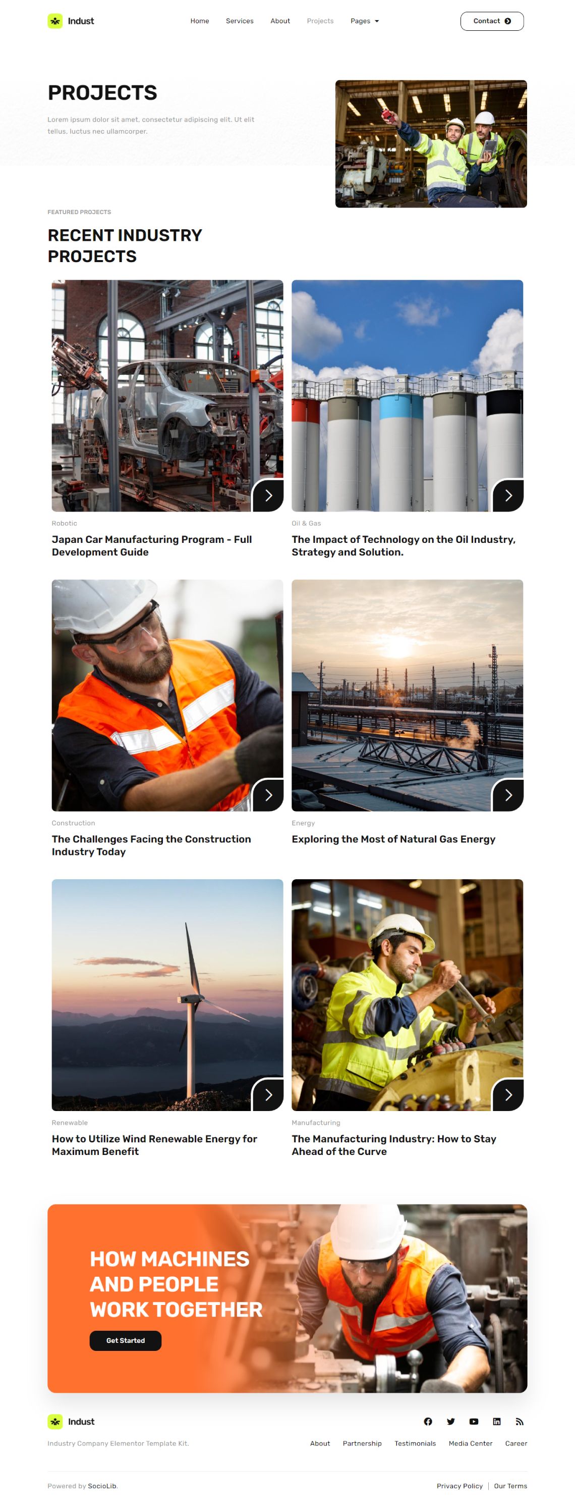 Indust - Industry & Factory Elementor Template Kit - Design Template Place