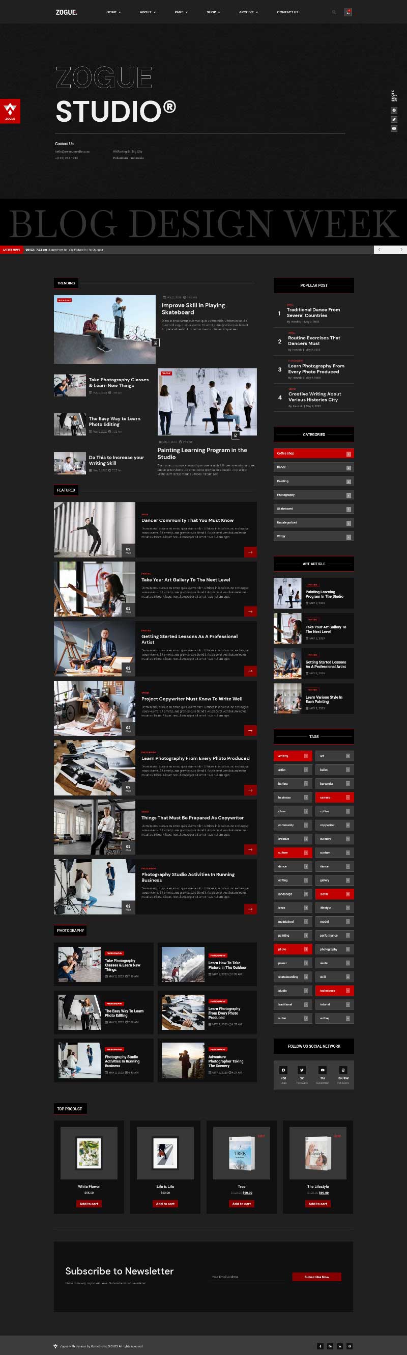 Zogue - Creative Blog & Magazine Elementor Pro Template Kit - Design ...
