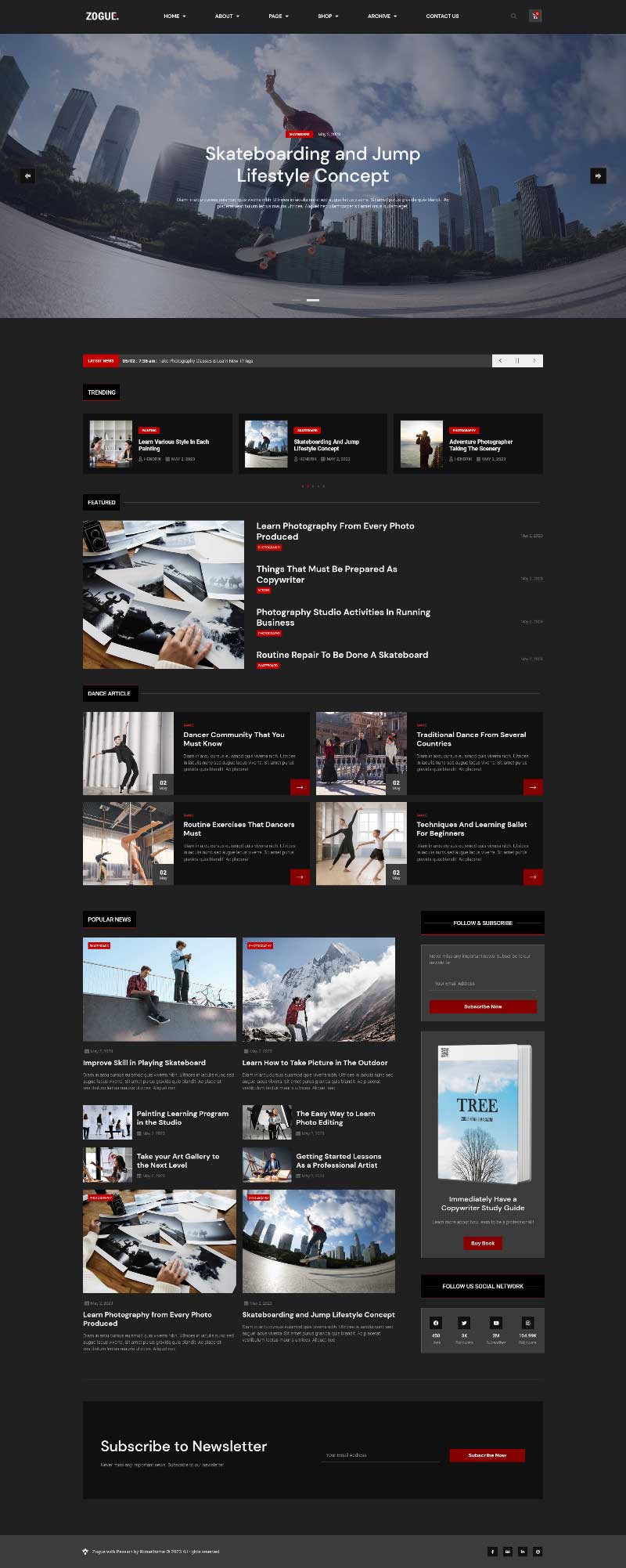 Zogue - Creative Blog & Magazine Elementor Pro Template Kit - Design ...